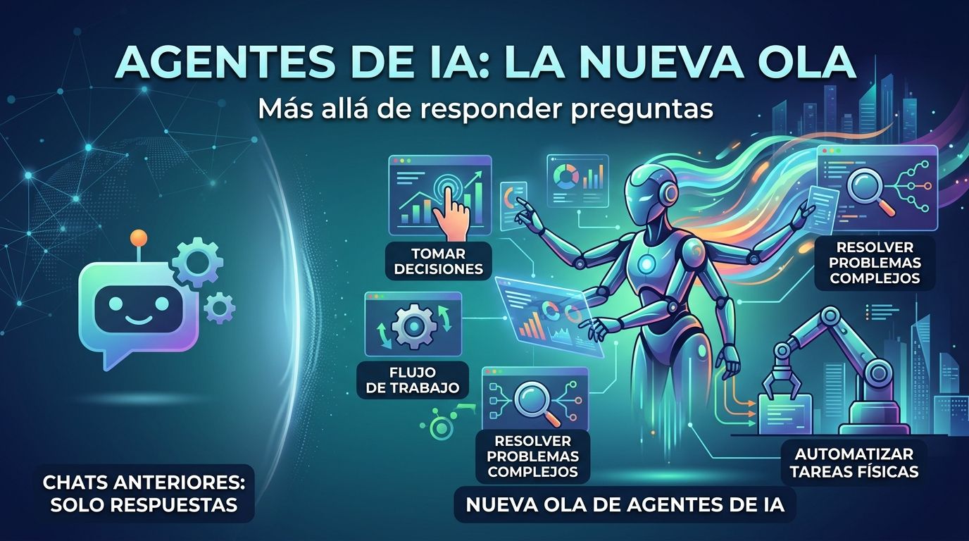 Agentes de IA: la nueva ola que va más allá de responder preguntas