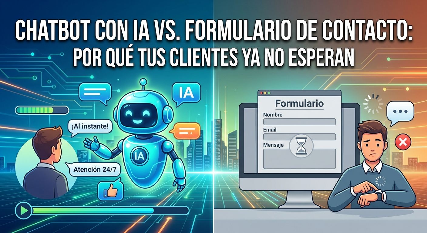 Chatbot con IA vs. formulario de contacto: por qué tus clientes ya no esperan